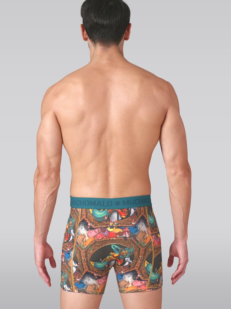 Pack de 3 boxers Muchachomalo Preto Verde Preto - Kiabi