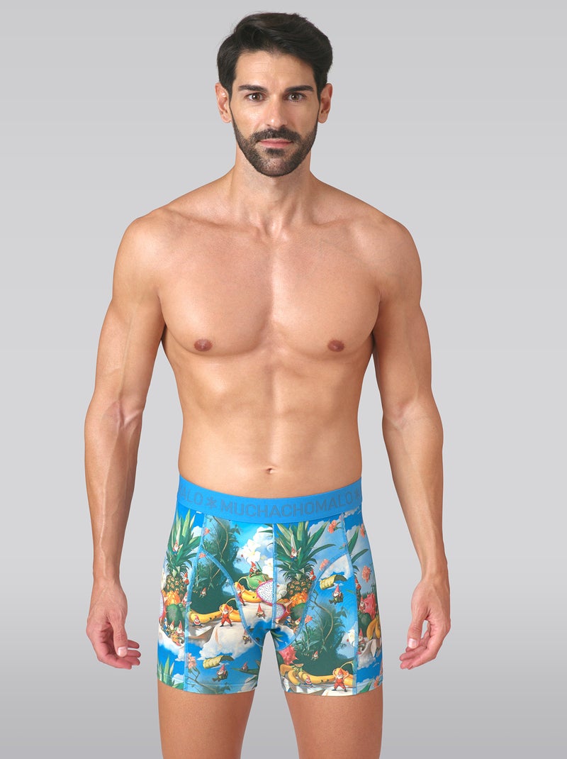 Pack de 3 boxers Muchachomalo Preto Verde Preto - Kiabi