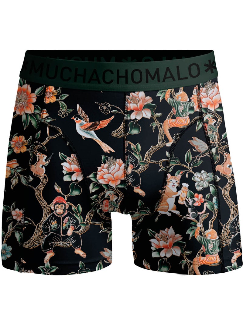 Pack de 3 boxers Muchachomalo Preto Verde Preto - Kiabi