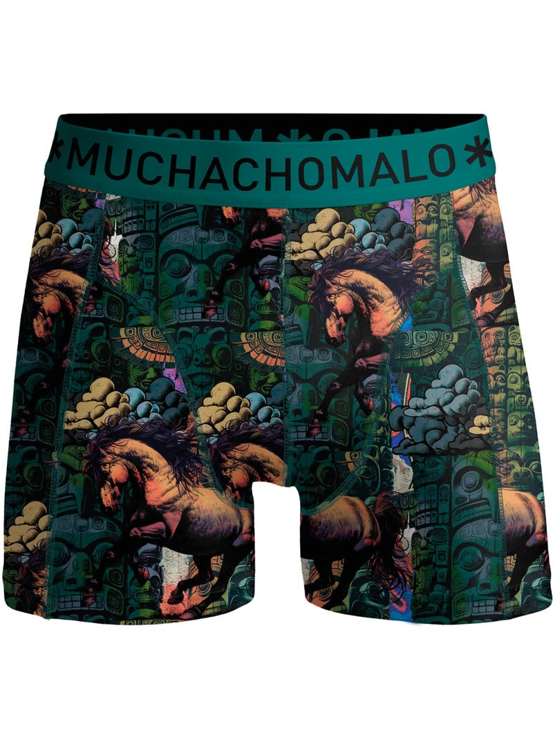 Pack de 3 boxers Muchachomalo Preto Verde Preto - Kiabi