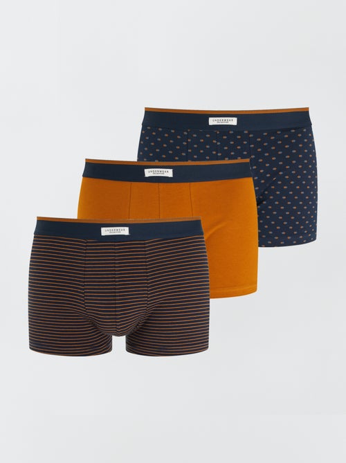 Pack de 3 boxers para homem em malha fantasia - Kiabi