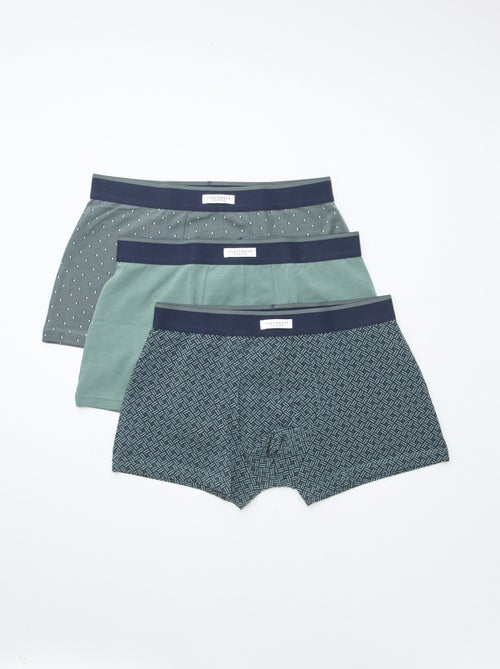 Pack de 3 boxers para homem em malha fantasia - Kiabi