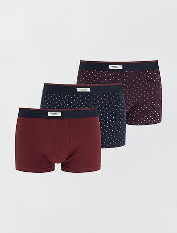 Pack de 3 boxers para homem em malha fantasia