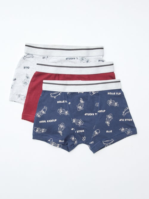 Pack de 3 boxers stretch - Kiabi