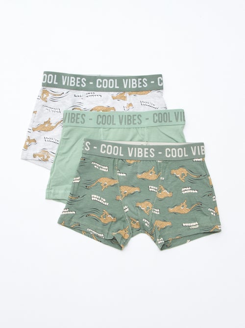Pack de 3 boxers stretch - Kiabi