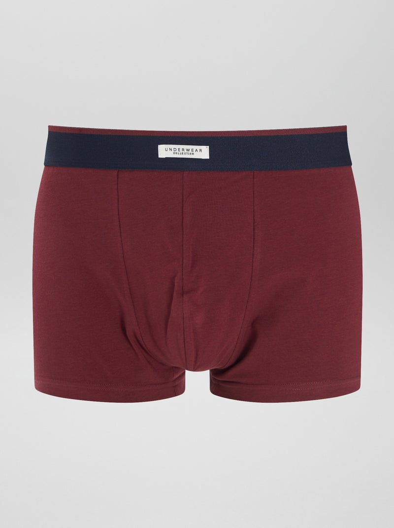 Pack de 3 boxers VERMELHO - Kiabi