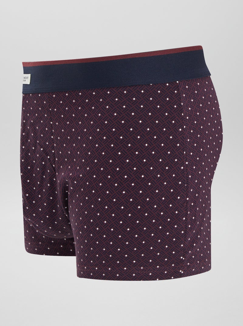 Pack de 3 boxers VERMELHO - Kiabi