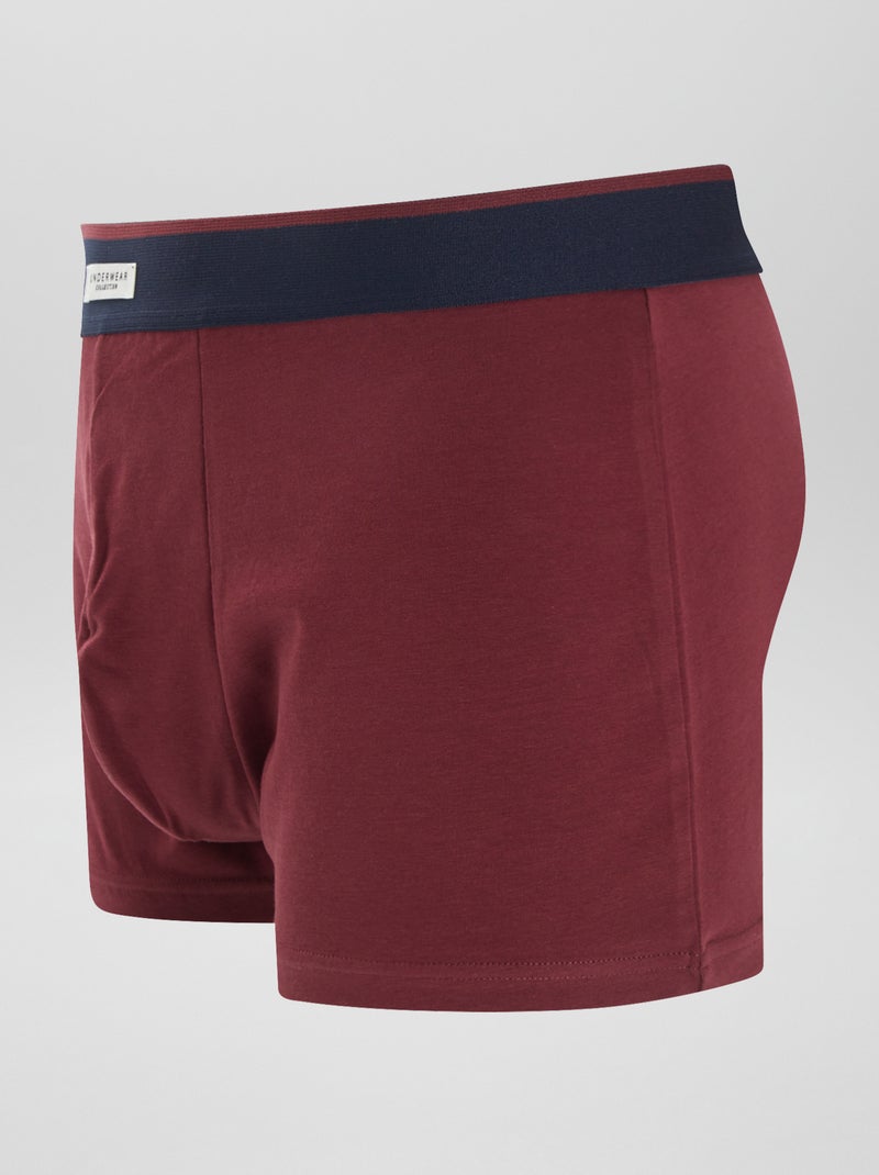 Pack de 3 boxers VERMELHO - Kiabi