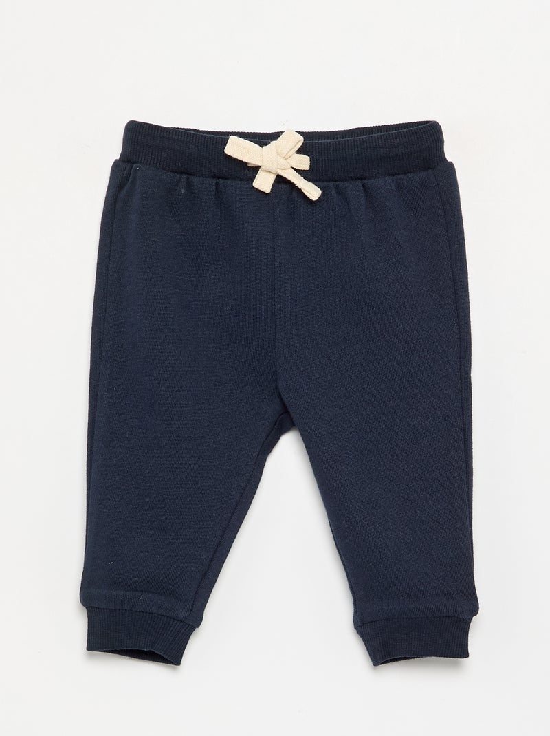 Pack de 3 calças de jogging em French Terry Azul - Kiabi