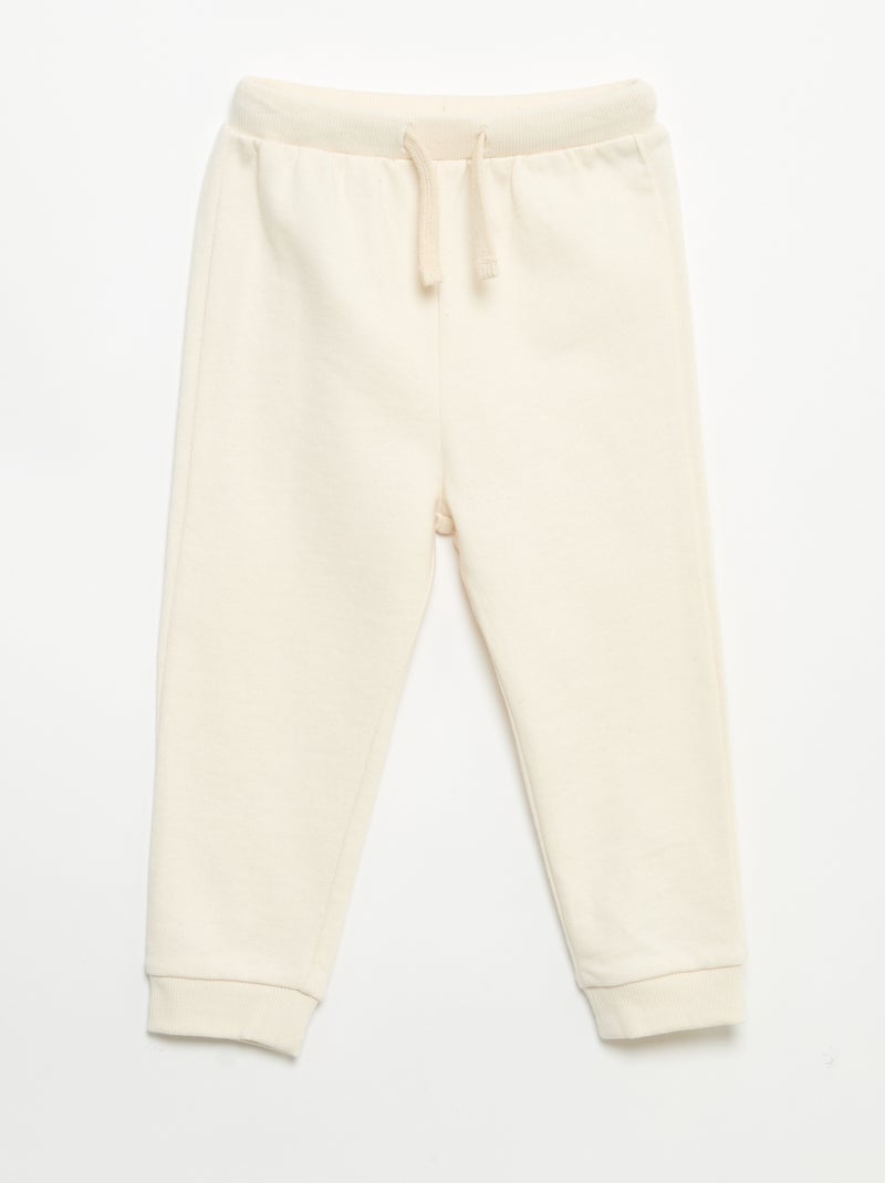 Pack de 3 calças de jogging em French Terry Bege - Kiabi