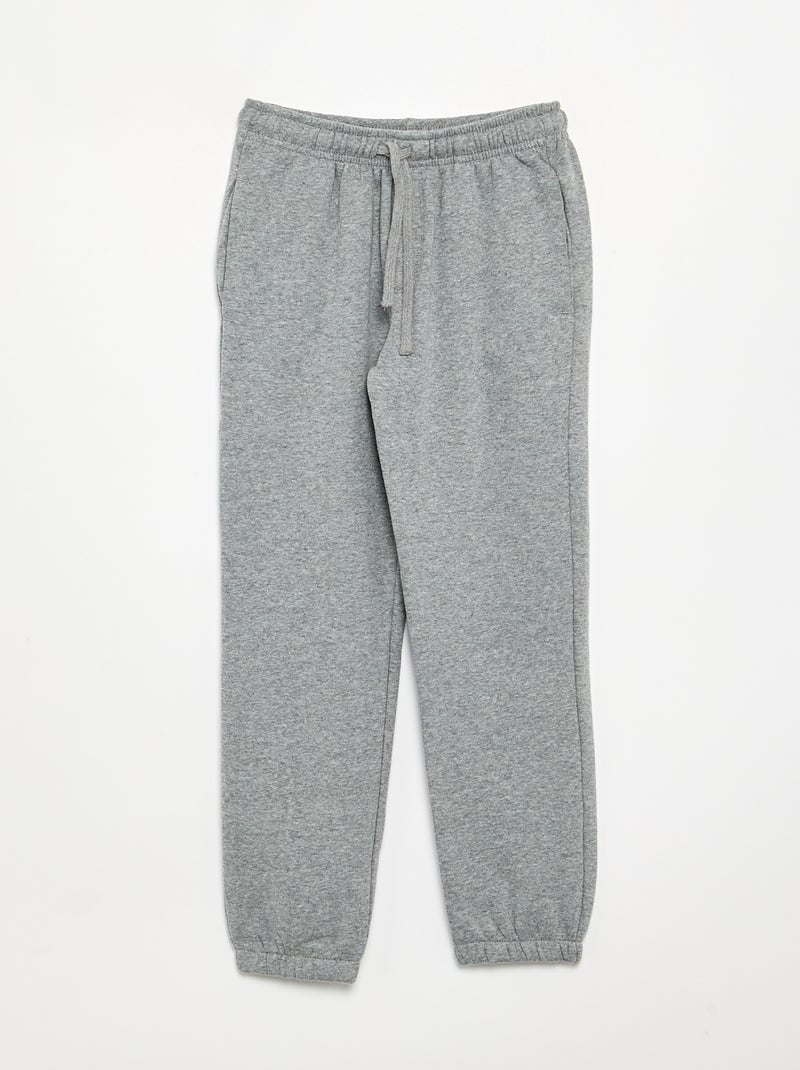 Pack de 3 Calças de jogging lisas Cinza - Kiabi