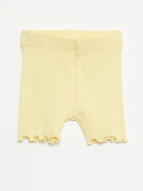 Pack de 3 calções de ciclista canelados - Kiabi