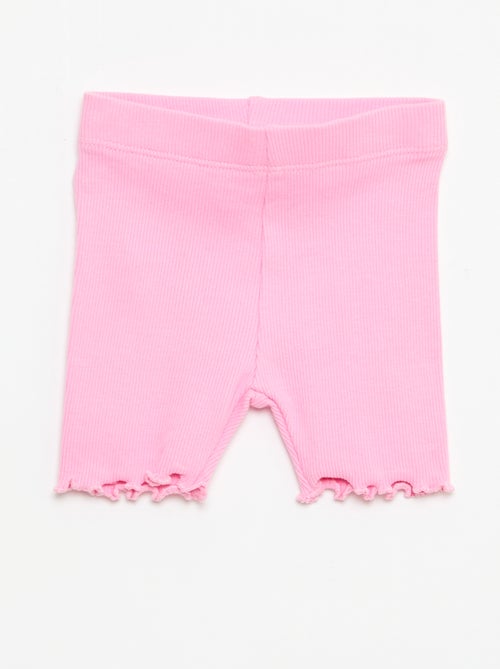 Pack de 3 calções de ciclista canelados - Kiabi