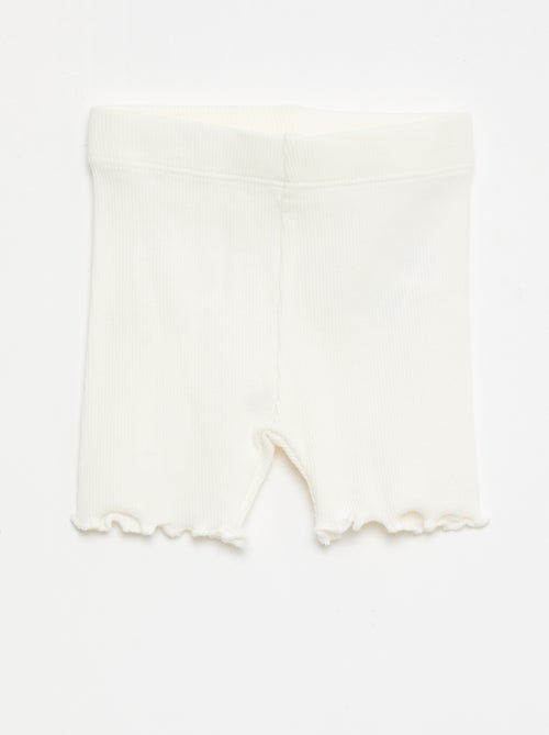 Pack de 3 calções de ciclista canelados - Kiabi