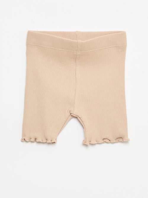 Pack de 3 calções de ciclista canelados - Kiabi