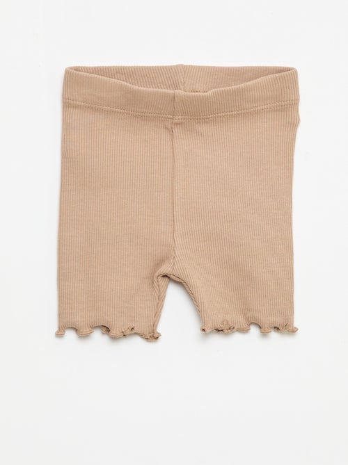 Pack de 3 calções de ciclista canelados - Kiabi