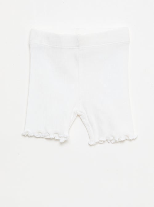 Pack de 3 calções de ciclista canelados - Kiabi