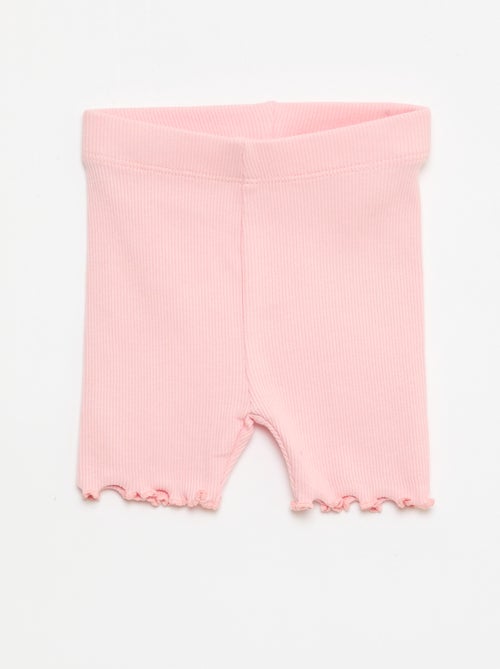 Pack de 3 calções de ciclista canelados - Kiabi