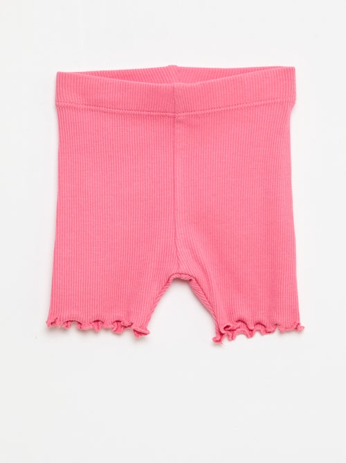 Pack de 3 calções de ciclista canelados - Kiabi