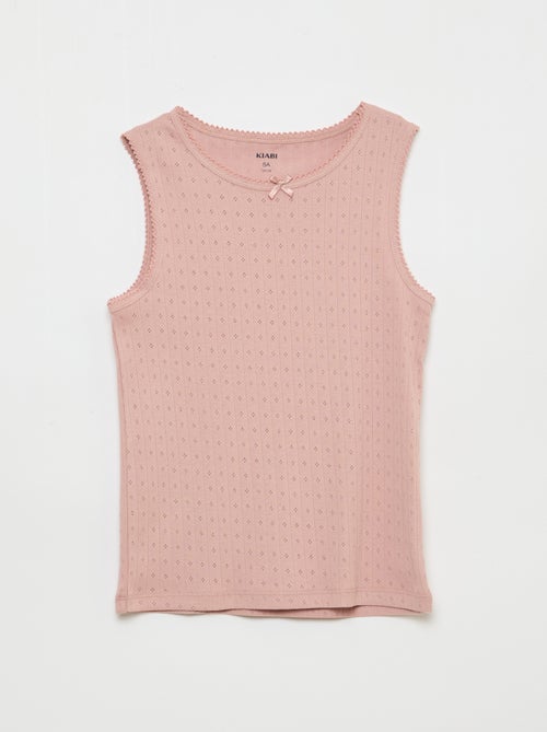 Pack de 3 camisolas de alças em malha piqué - Kiabi