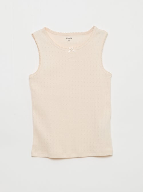 Pack de 3 camisolas de alças em malha piqué - Kiabi