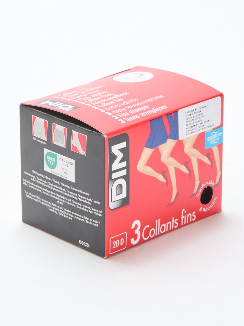 Pack de 3 collants finos 'DIM' 20D Bege - Kiabi
