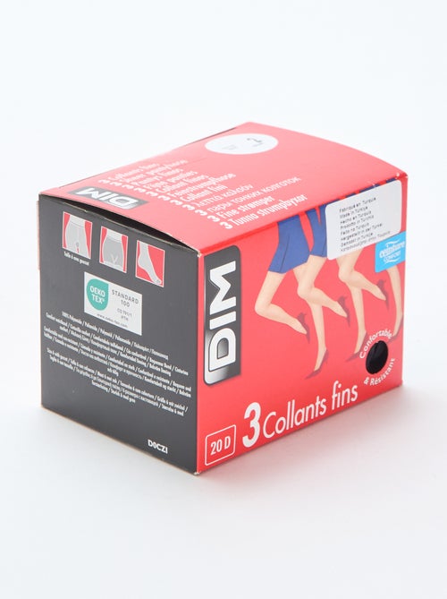Pack de 3 collants finos 'DIM' 20D - Kiabi