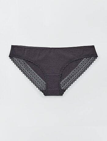 Pack de 3 cuecas algodão renda