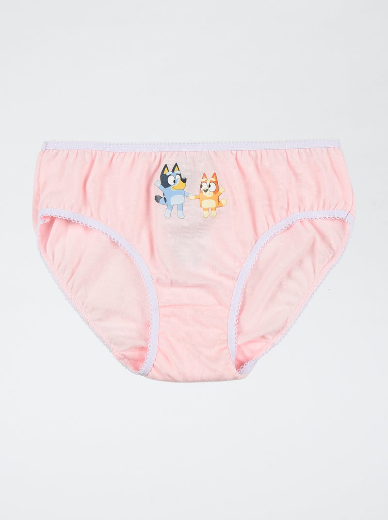 Pack de 3 cuecas 'Bluey' em algodão Rosa - Kiabi