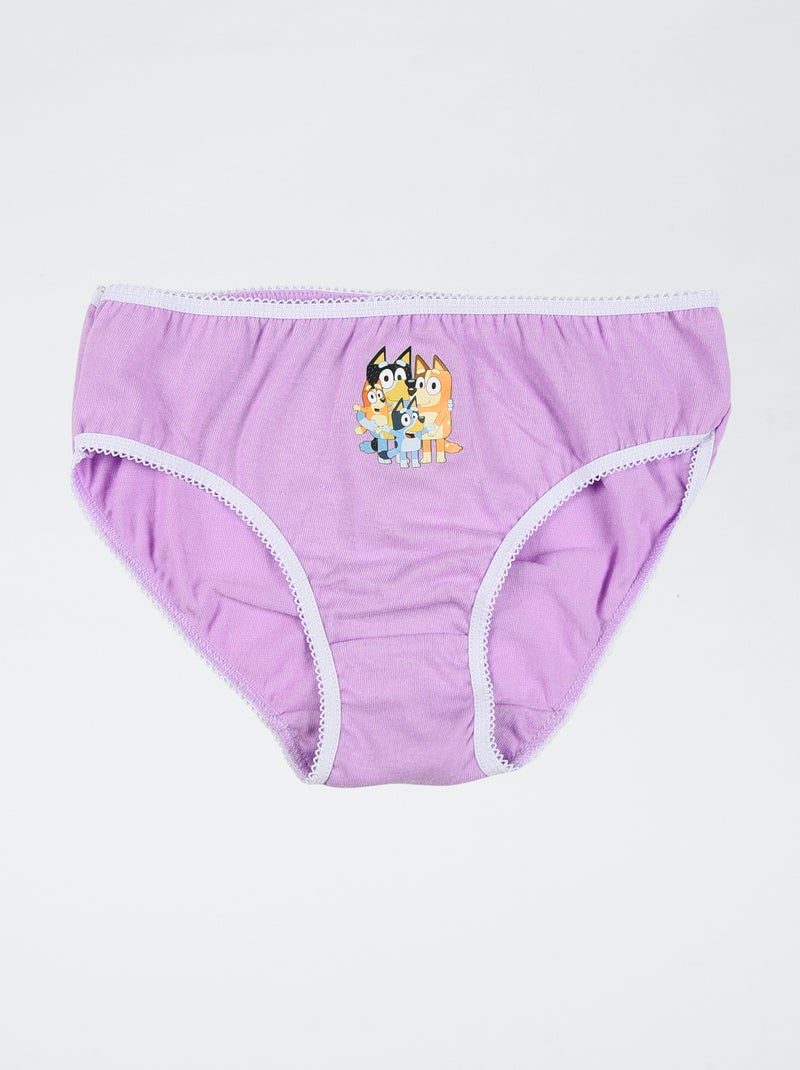 Pack de 3 cuecas 'Bluey' em algodão Rosa - Kiabi
