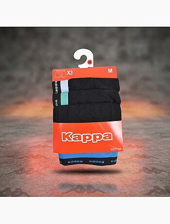 Pack de 3 Cuecas Boxer Homem KAPPA Algodão Cinto Elástico
