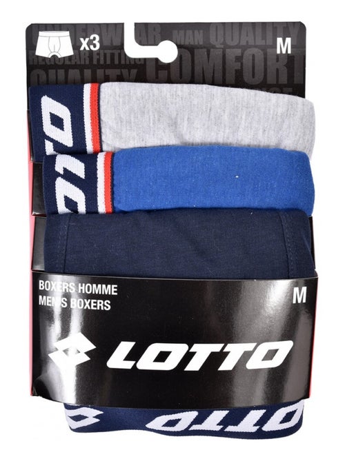 Pack de 3 cuecas boxer homem LOTTO - Kiabi Pack de 3 cuecas boxer homem LOTTO - Kiabi