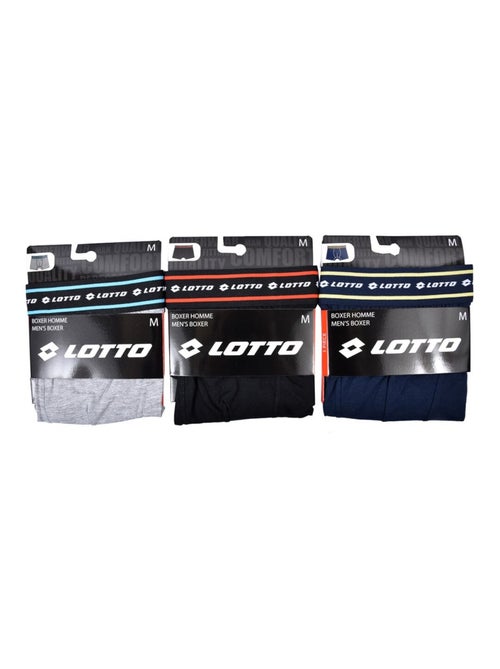 Pack de 3 cuecas boxer homem LOTTO - Kiabi Pack de 3 cuecas boxer homem LOTTO - Kiabi