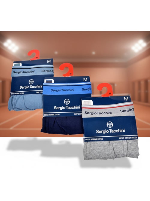 Pack de 3 Cuecas Boxer Homem SERGIO TACCHINI - Kiabi Pack de 3 Cuecas Boxer Homem SERGIO TACCHINI - Kiabi