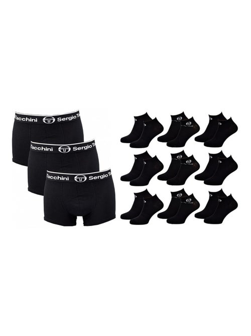 Pack de 3 cuecas boxer homem sergio tacchini - Kiabi Pack de 3 cuecas boxer homem sergio tacchini - Kiabi