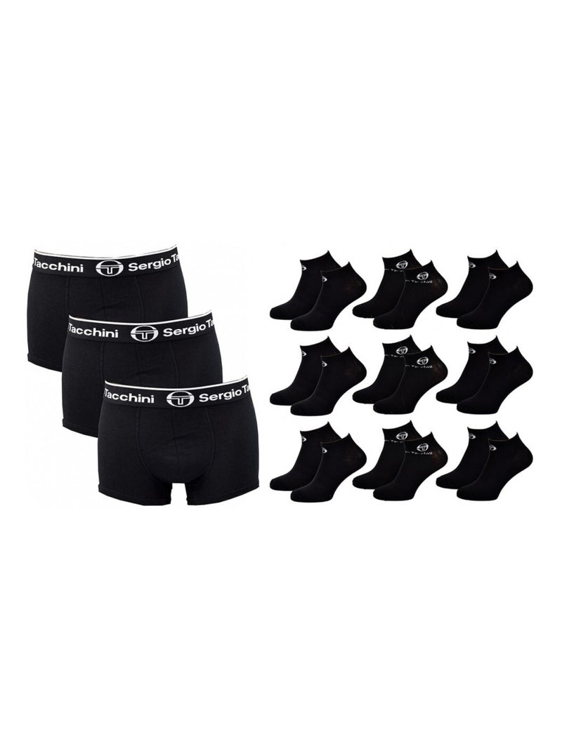 Pack de 3 cuecas boxer homem sergio tacchini Multicolorido - Kiabi