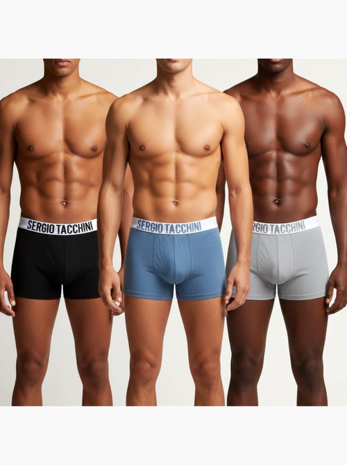 Pack de 3 Cuecas Boxer Homem SERGIO TACCHINI - Kiabi Pack de 3 Cuecas Boxer Homem SERGIO TACCHINI - Kiabi