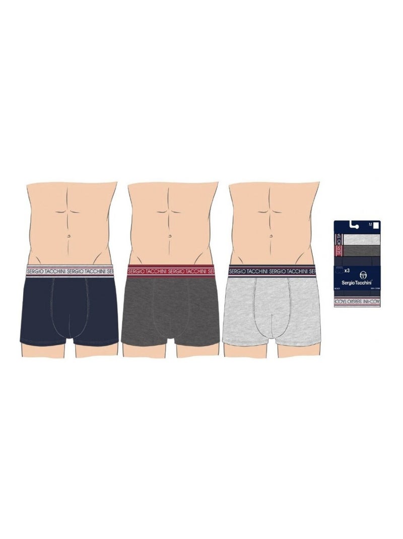 Pack de 3 Cuecas Boxer SERGIO TACCHINI Multicolorido - Kiabi