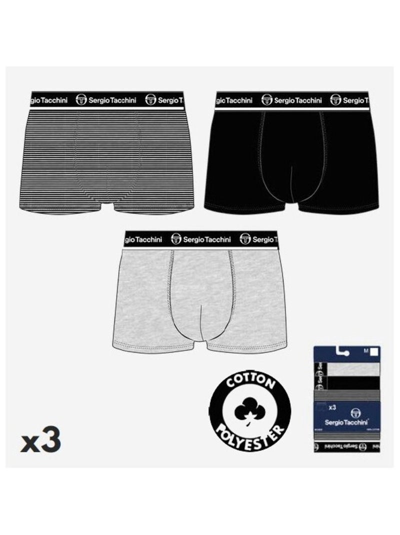 Pack de 3 Cuecas Boxer SERGIO TACCHINI Multicolorido - Kiabi