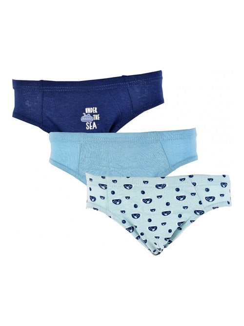 Pack de 3 cuecas criança TWINDAY algodão - Kiabi Pack de 3 cuecas criança TWINDAY algodão - Kiabi