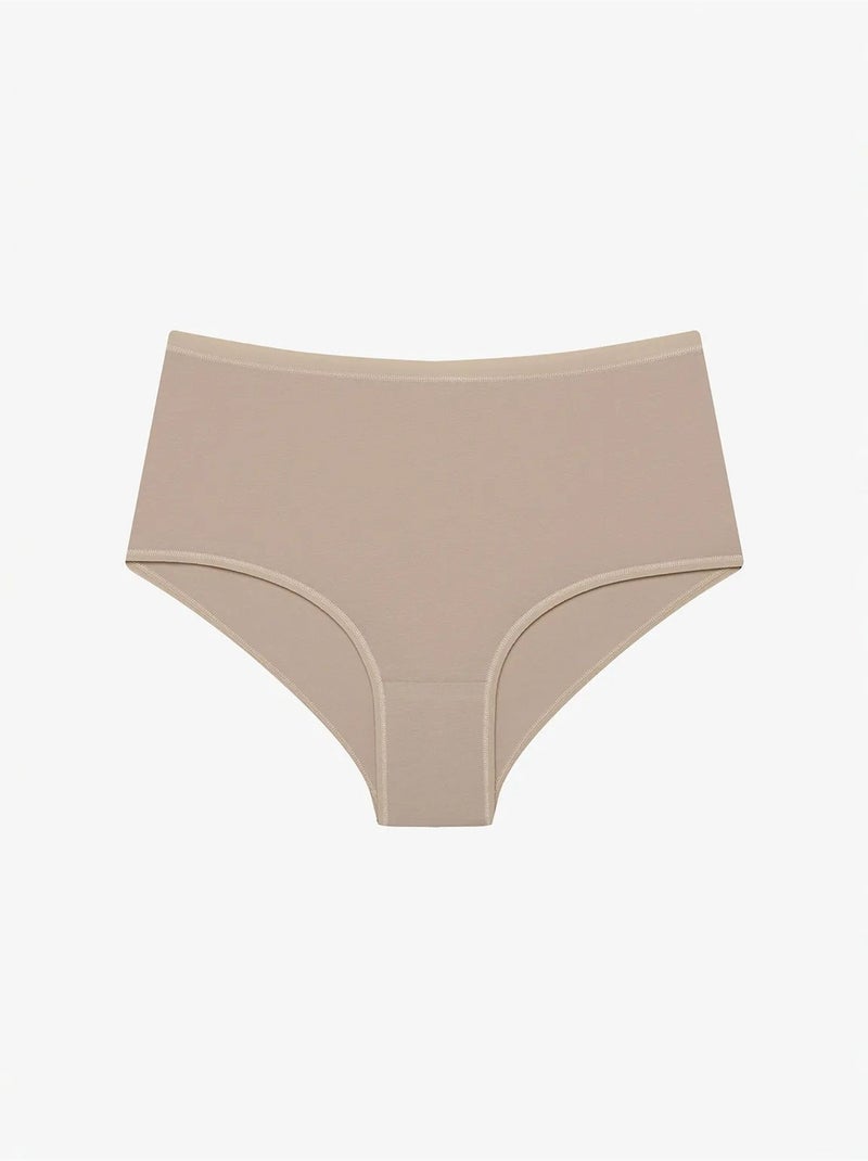 Pack de 3 cuecas de cintura alta penti Bege-argila - Kiabi