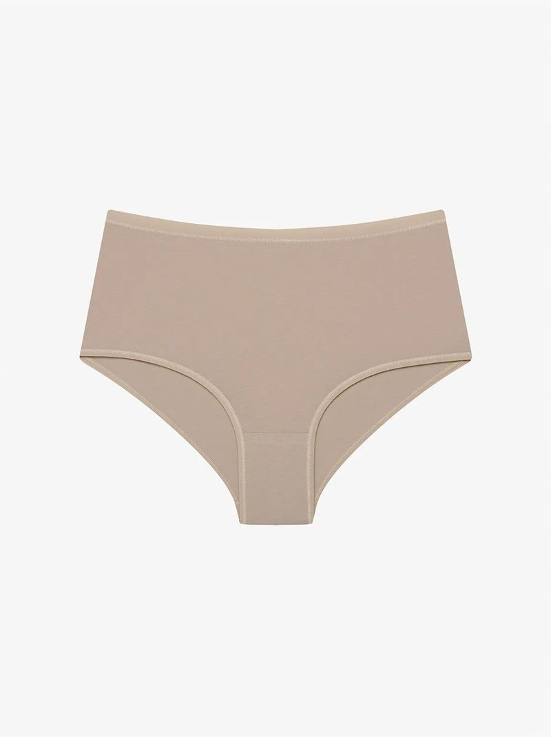 Pack de 3 cuecas de cintura alta penti Bege-argila - Kiabi