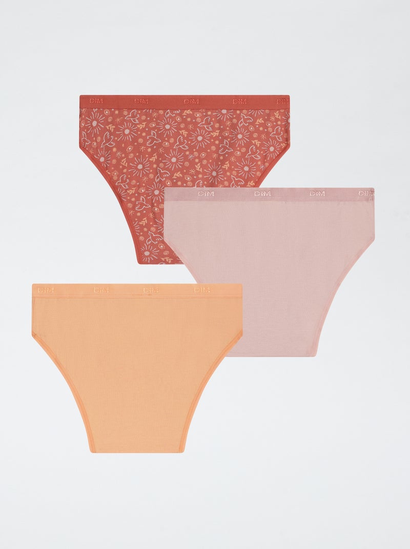 Pack de 3 cuecas 'DIM' em algodão liso Amarelo - Kiabi