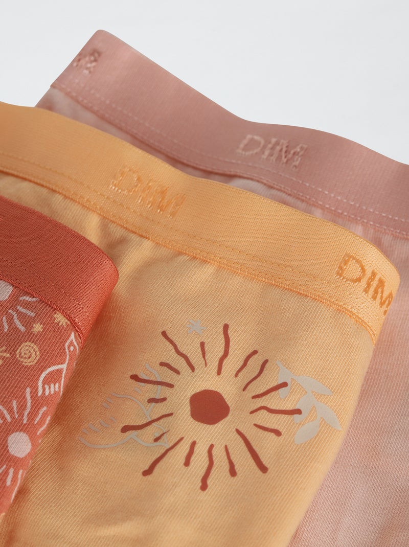 Pack de 3 cuecas 'DIM' em algodão liso Amarelo - Kiabi