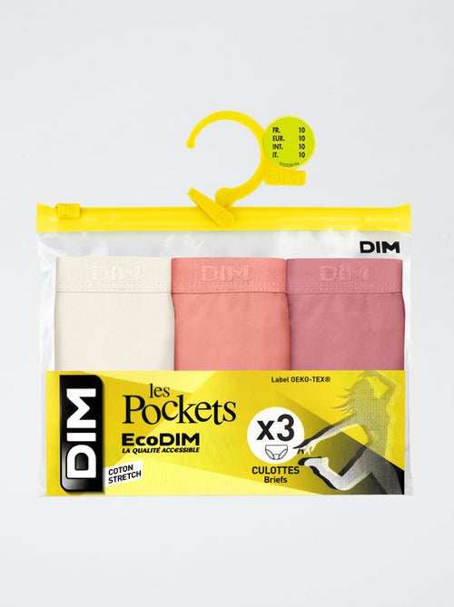 Pack de 3 cuecas 'DIM' lisas - Kiabi