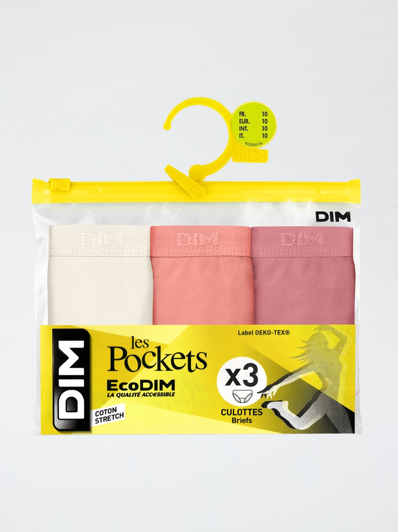 Pack de 3 cuecas 'DIM' lisas Branco - Kiabi