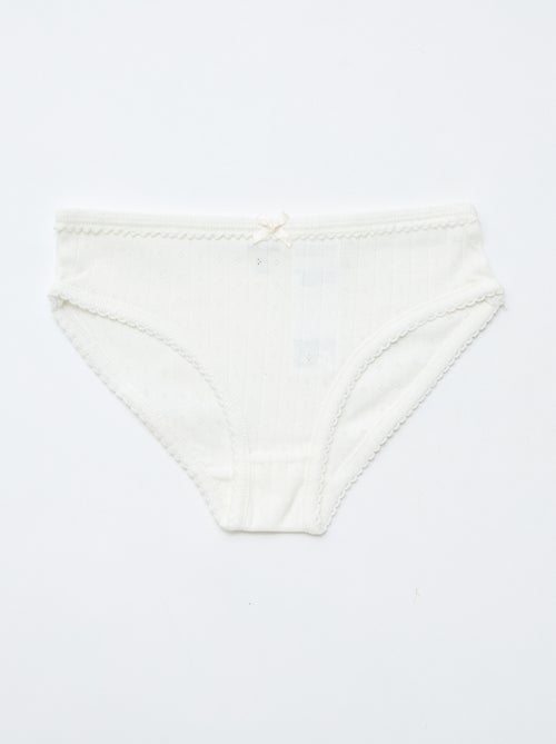 Pack de 3 cuecas em malha rendada - Kiabi