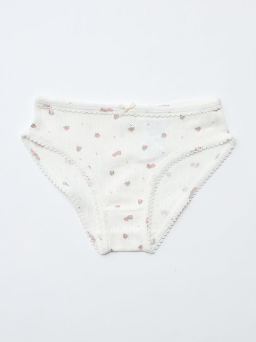 Pack de 3 cuecas em malha rendada - Kiabi