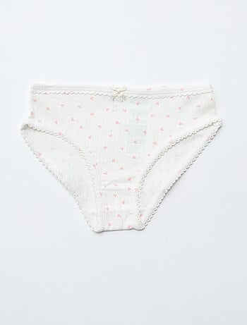 Pack de 3 cuecas em malha rendada