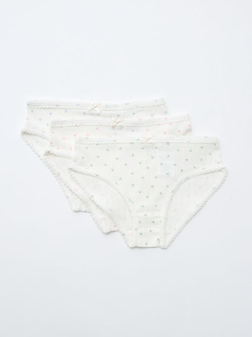 Pack de 3 cuecas em malha rendada - Kiabi